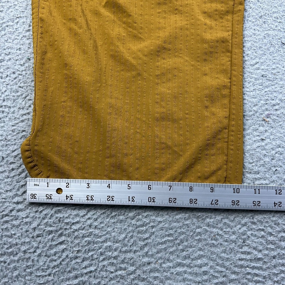 Title Nine Pant Women's Large Mustard Wide-Leg Cropped Slaycation Gorpcore - Picture 8 of 12
